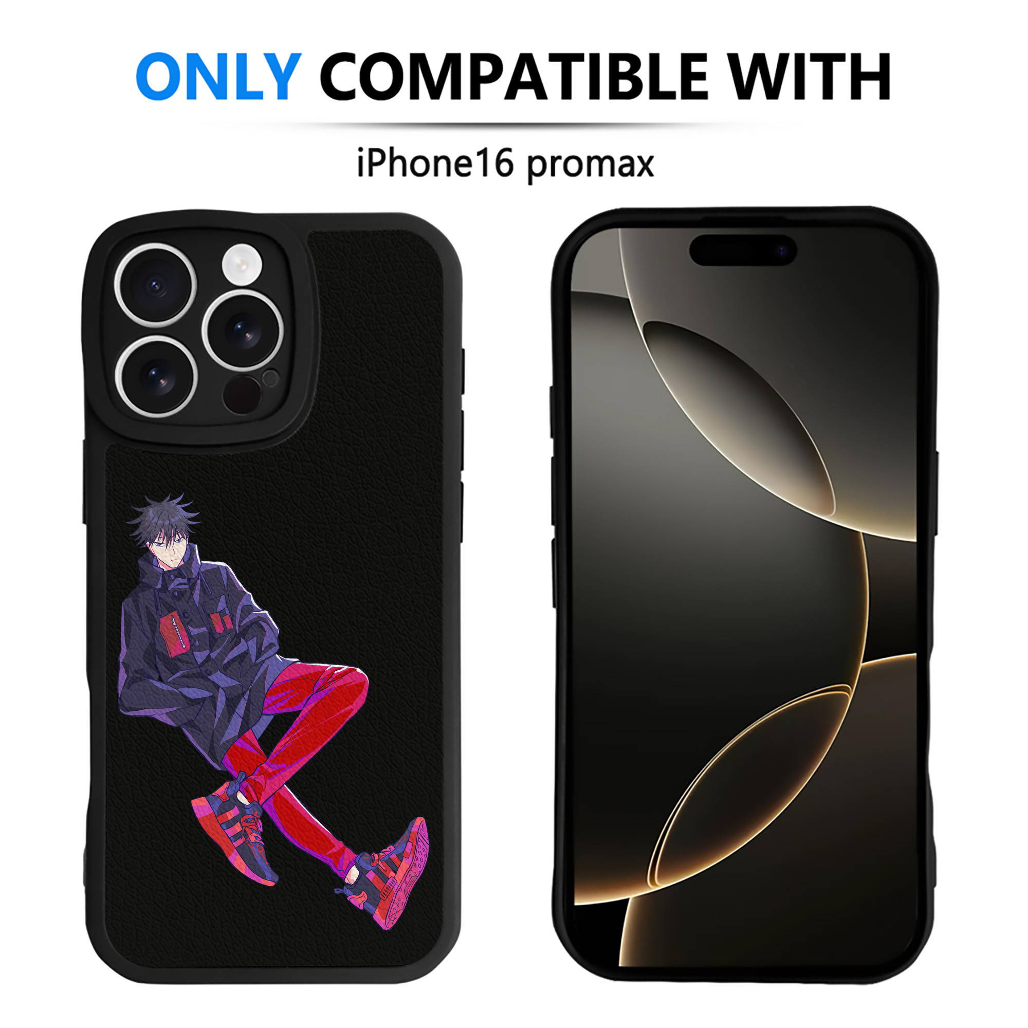 （画像用） 呪術廻戦 Jujutsu Kaisen 【iPhone 16シリーズ対応】シリコンスマホケース（レザー調） 材質：シリコン